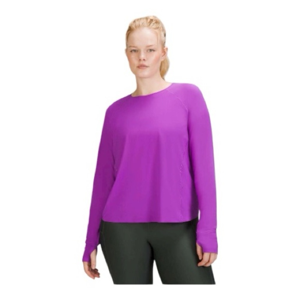 Lululemon Athletica NWT UV Protection Running L/S Top in Moonlight Magenta